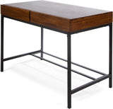 Bureau moderne et élégant en bois, bureau avec rangement conçu selon des normes rigoureuses, bureau d'ordinateur durable pour le télétravail