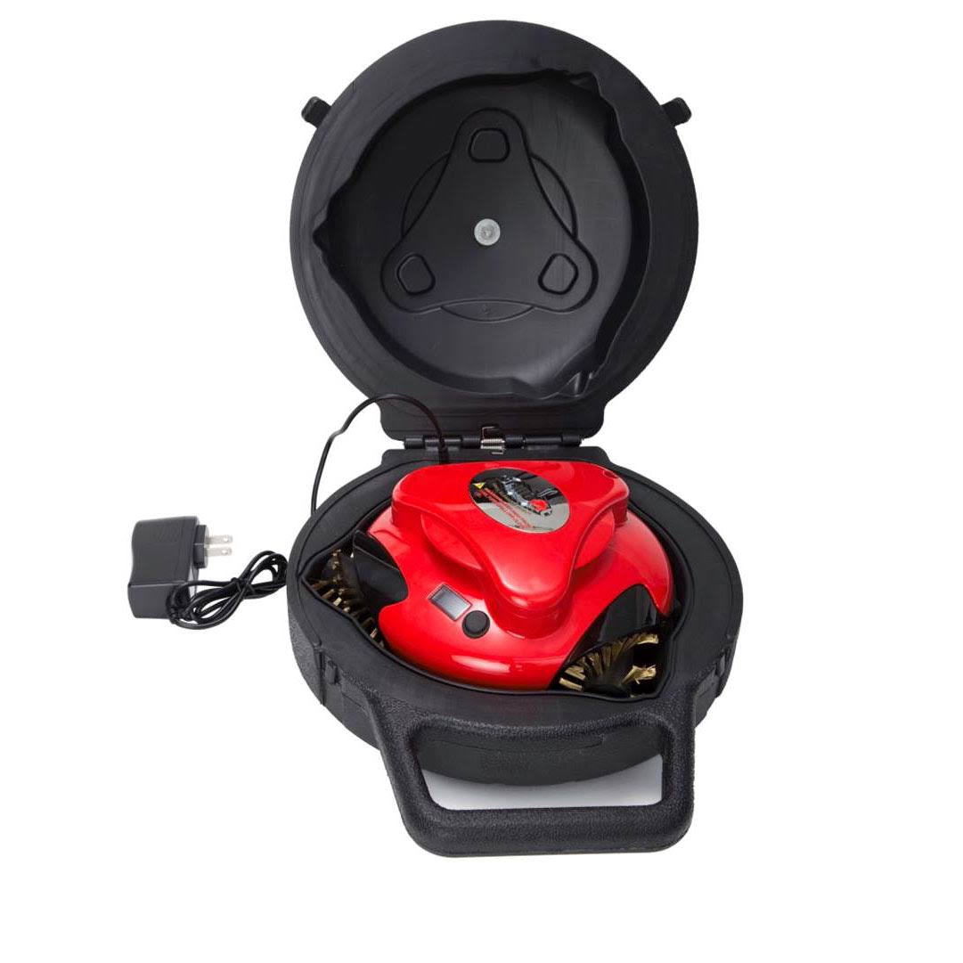 Grillbot BUN3:RED Robot nettoyeur de barbecue automatique pour extérieur avec mallette de transport, Rouge