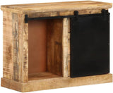 Meuble de rangement pour salon, meuble de rangement, meuble d'entrée, meuble laconique, étagère de rangement, meuble à vin, buffet texturé style rétro, buffet texturé, 31,5×11,8×23,6, bois de manguier massif