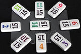 Jeu de dominos professionnel numéroté double 15 avec chiffres codés par couleur