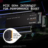 Disque SSD interne de gaming WD_BLACK 1 To SN770 NVMe – Gen4 PCIe, M.2 2280, jusqu’à 5 150 Mo/s – WDS100T3X0E