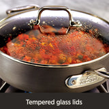 Sauteuse All-Clad E7853364 HA1 en aluminium anodisé dur antiadhésif, compatible lave-vaisselle, sans PFOA, 3,8 litres, noir