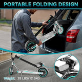 Trottinette électrique pour adultes, vitesse maximale de 30/40 km/h, autonomie de 34/40/56 km, moteur 350/500/600 W avec contrôle par application, pneus gonflables de 8,5/10 pouces, trottinette pliable avec contrôle par application, certifiée UL 2272