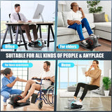 Vélo elliptique sous bureau ANCHEER – Appareil de pédalage silencieux pour seniors, bureau et domicile, équipement d'entraînement des jambes assis à faible impact, écran LCD intelligent, télécommande