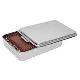 Moule à gâteau couvert Lindy's 8W44 en acier inoxydable 9 x 13 pouces