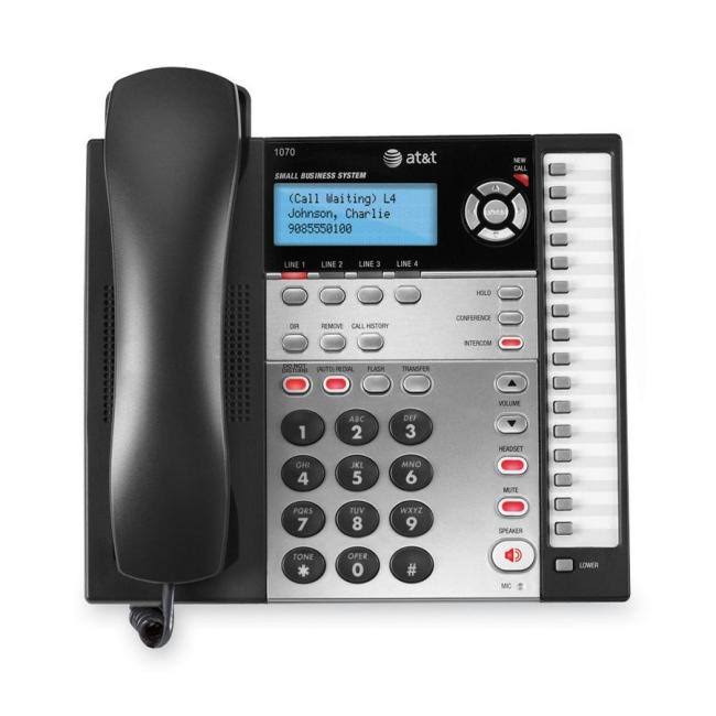Téléphone filaire 4 lignes AT&T 1070 (lot de 2) avec afficheur d'appel