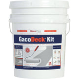 Revêtement de terrasse solide à base d'eau Gacodeck Gacoflex, couleur étain, 3,5 gallons.