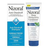 Shampoing antipelliculaire Nizoral, 207 ml + Après-shampoing hydratant intense, 278 ml, lot de 2