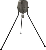 Nourrisseur pour cerfs sur trépied Moultrie, 30 gallons, distribution par projection, capacité de 200 livres, plastique moulé, assemblage sans outils
