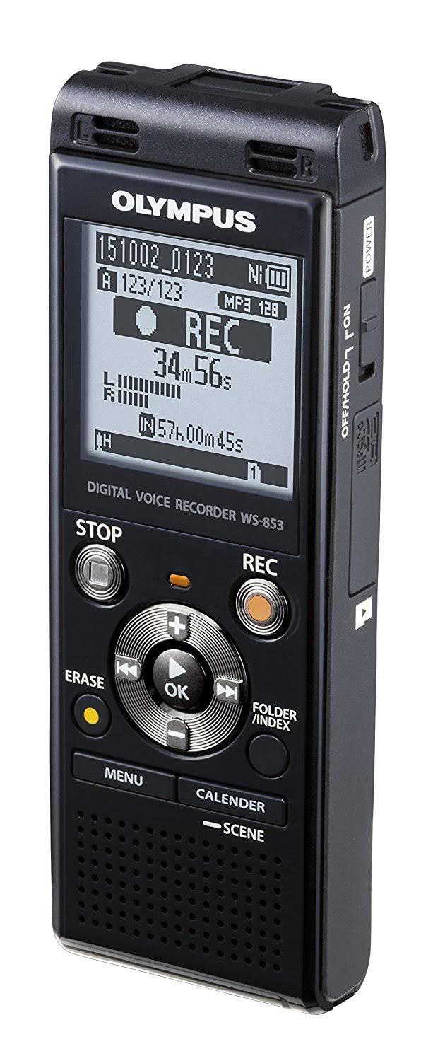 Enregistreur vocal numérique Olympus WS-853 – 8 Go – jusqu'à 260 h (enregistrement MP3) – 64 kbps – Noir