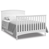 Lit de bébé convertible 4-en-1 à panneaux pleins Archer de Delta Children – Certifié Greenguard Gold, Blanc Bianca