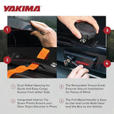 Coffre de toit Yakima, caisson de rangement rigide pour véhicule avec serrure SKS, SkyBox NX XL, 510 litres, noir