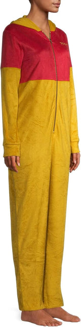 Combinaison de pyjama en polaire Winnie l’ourson pour femme Disney, jaune, taille TG