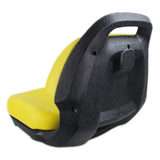 E-AUC11188 Siège Deluxe Jaune pour tracteurs de pelouse John Deere X360, X340, X324, X320, X300R, X304, X300, X305R, X310, X330, X350, X350R, X354, X384, X380, X370, X394, X390, X580, X570+
