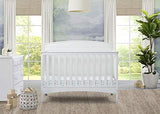 Lit de bébé convertible 4-en-1 à panneaux pleins Archer de Delta Children – Certifié Greenguard Gold, Blanc Bianca
