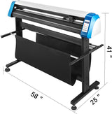 Produits de bureau VEVOR Découpeuse de vinyle 53 pouces Machine de traçage Alimentation automatique en papier Découpeuse de vinyle Vitesse réglable Découpe de panneaux avec support au sol Logiciel Signmaster