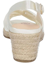 Espadrilles à plateforme BELLA VITA Kimora pour femme, bout rond, avec boucle, blanc, taille 10 M