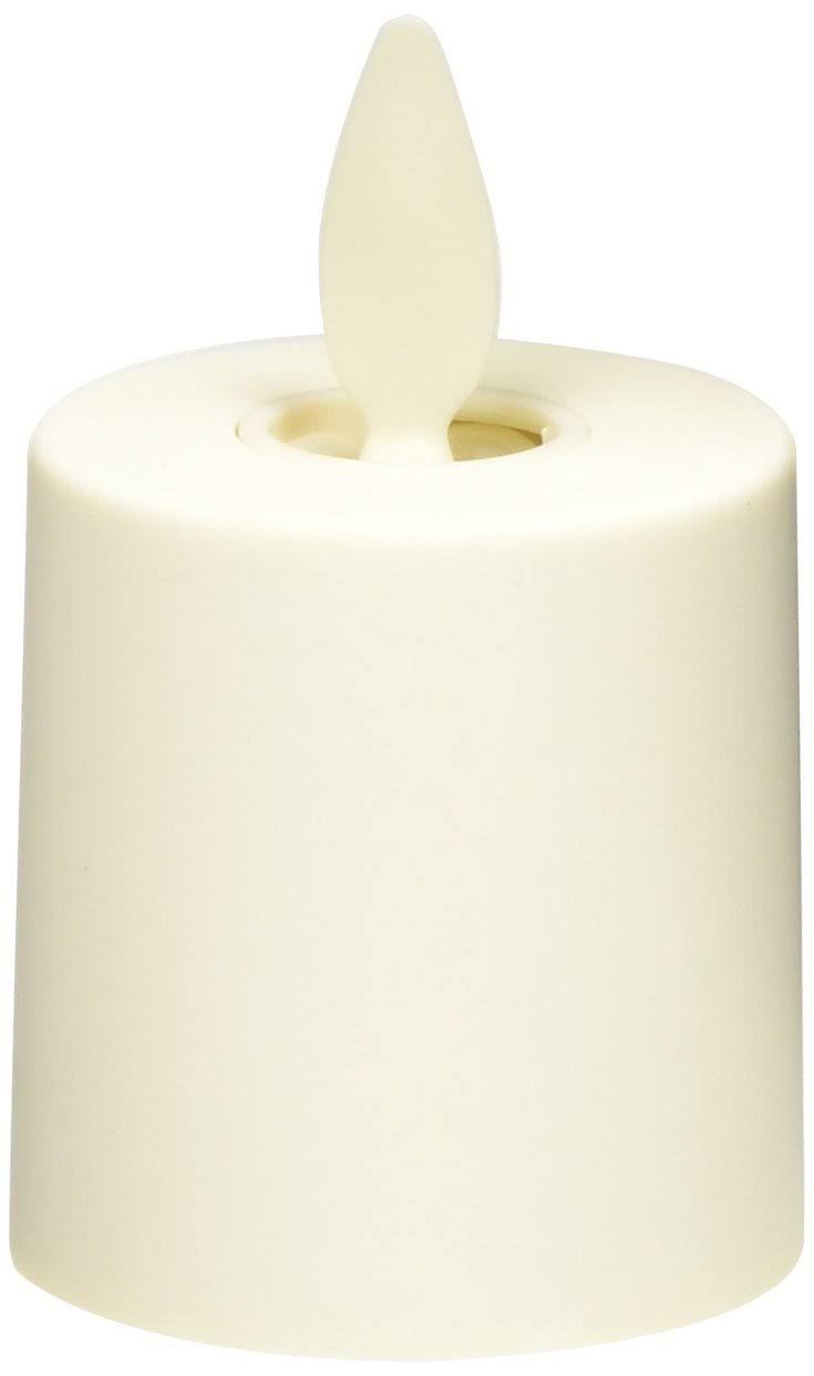Bougies chauffe-plat rechargeables sans flamme Luminara, non parfumées, blanc, 4 pièces