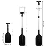 2 pagaies de kayak télescopiques pour bateau de rafting ou canoë en alliage d'aluminium et plastique