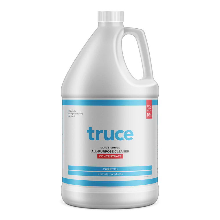 Nettoyant multi-usage Truce 1 gallon – Dégraissant, antiseptique, sans danger pour les enfants et les animaux, non testé sur les animaux, fabriqué aux États-Unis – Menthe poivrée (128
