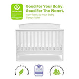 Lit de bébé convertible 4-en-1 à panneaux pleins Archer de Delta Children – Certifié Greenguard Gold, Blanc Bianca
