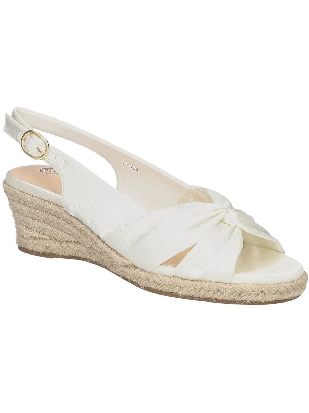 Espadrilles à plateforme BELLA VITA Kimora pour femme, bout rond, avec boucle, blanc, taille 10 M