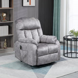 Fauteuil releveur électrique HOMCOM, fauteuil inclinable électrique pour personnes âgées, fauteuil de salon compact avec poche latérale et télécommande, gris