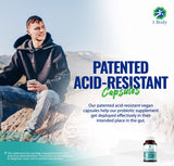 (2 flacons) 1 complément probiotique Body Probiotic 30 milliards d'UFC avec prébiotiques, 120 gélules végétaliennes résistantes à l'acidité pour favoriser la santé intestinale et soutenir le système immunitaire pour hommes et femmes