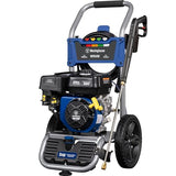 Nettoyeur haute pression à essence Westinghouse WPX3400, 3400 PSI et 2,6 GPM max, réservoir à savon intégré, pistolet et lance, ensemble de 5 buses, pour voitures/clôtures/allées/maisons/patios/meubles