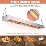 Chauffe-plat professionnel WeChef 43, rampe chauffante électrique 1100 W, lampe chauffante en acier inoxydable pour restaurant