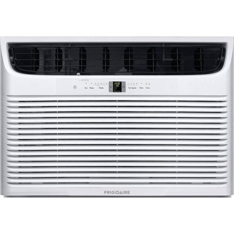 Climatiseur de fenêtre Frigidaire de 25 000 BTU avec chauffage d'appoint et châssis coulissant, blanc