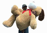 Gros Chiot en Peluche Géant 5 Pieds 60 Pouces 153 cm Immense Chien en Peluche Doux et Adorable