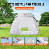 Cabine de peinture portable SKYSHALO, tente de peinture au pulvérisateur plus grande avec sol intégré et moustiquaire, abri de peinture de 2,3 x 1,6 x 1,6 m, station de peinture pour meubles, loisirs créatifs et outils