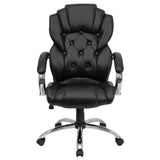 Fauteuil de bureau pivotant de direction à dossier haut en cuir synthétique style transitionnel de Flash Furniture
