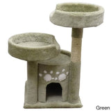 Arbre à chat New Cat Condos à double perchoir en bois massif (marron)