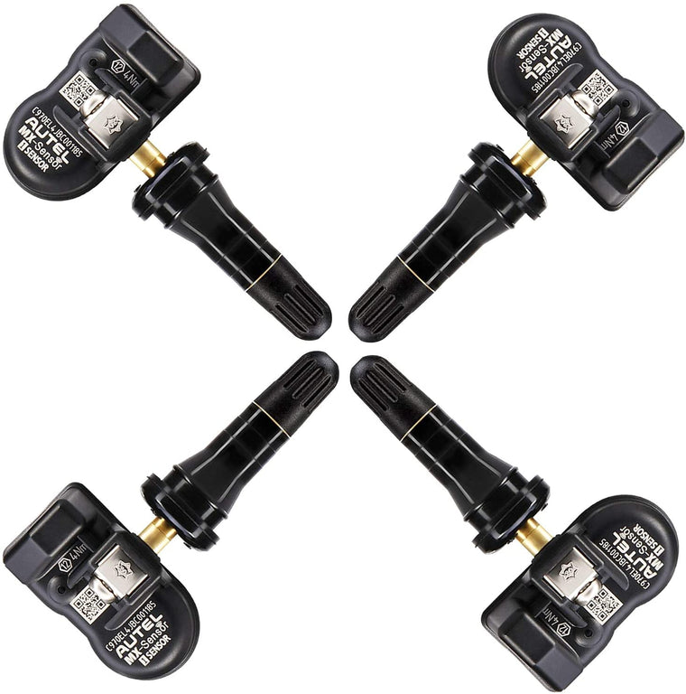 Capteur TPMS Autel MX-Sensor TPS218-315MHz+433MHz 2 en 1 double fréquence, capteur de pression des pneus universel programmable remplaçant l'OEM, lot de 4 (valves en caoutchouc)