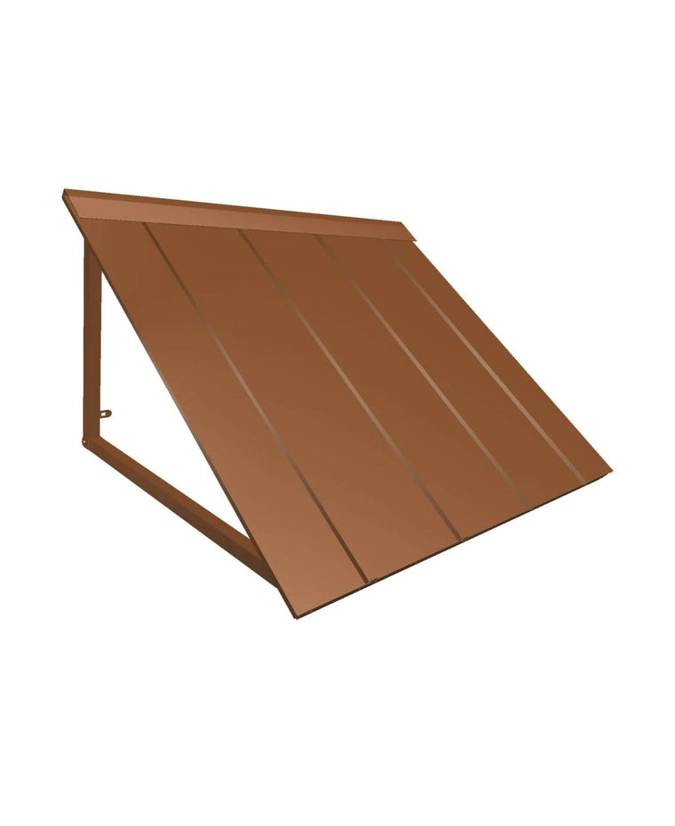 Auvent Awntech H23-US-7COP 7 pi Houstonian à joint debout en métal, cuivre – 92 x 24 x 36 po