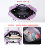 Sac de voyage à roulettes avec poignée, sac pliable extensible, bagage cabine avec roulettes amovibles, sac de week-end à roulettes pour femmes et hommes – Violet