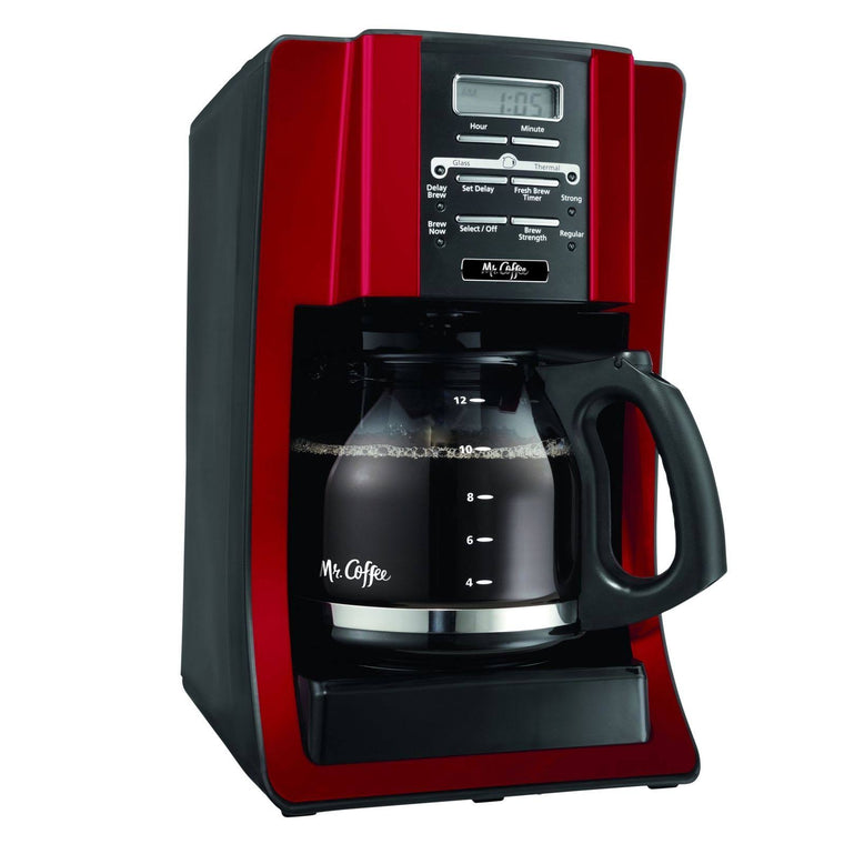 Cafetière programmable Mr. Coffee Advanced Brew, rouge, 12 tasses