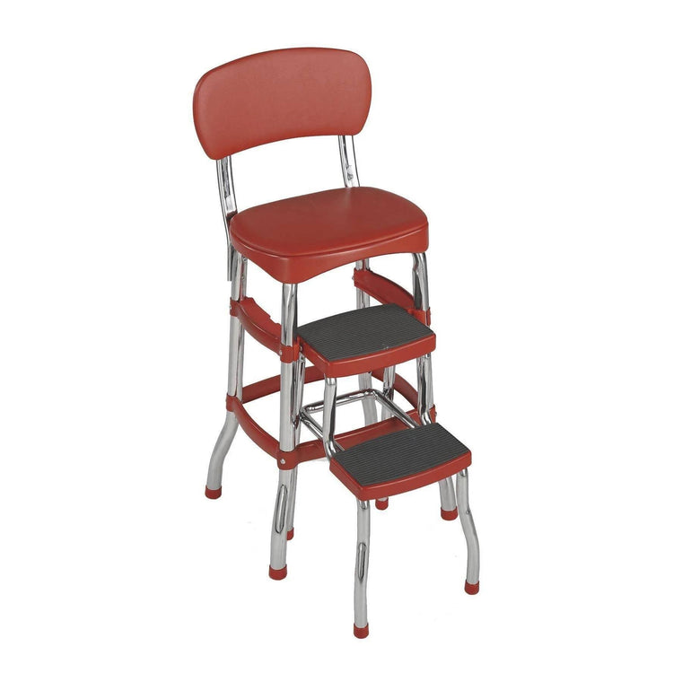 Chaise de comptoir / escabeau rétro rouge Cosco