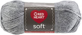 Fil Red Heart Soft – Gris chiné clair, paquet de 12