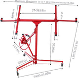 Élévateur de plaques de plâtre Axonl, monte-panneaux de 11 pieds (3,35 m), levage de construction sur roulettes pour panneaux, cric de levage pour plaques de plâtre avec roues verrouillables, capacité 150 lb (68 kg)