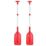 2 pagaies de kayak télescopiques pour bateau de rafting ou canoë en alliage d'aluminium et plastique