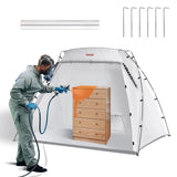 Cabine de peinture portable SKYSHALO, tente de peinture au pulvérisateur plus grande avec sol intégré et moustiquaire, abri de peinture de 2,3 x 1,6 x 1,6 m, station de peinture pour meubles, loisirs créatifs et outils