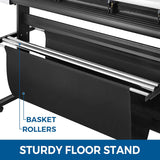 Produits de bureau VEVOR Découpeuse de vinyle 53 pouces Machine de traçage Alimentation automatique en papier Découpeuse de vinyle Vitesse réglable Découpe de panneaux avec support au sol Logiciel Signmaster