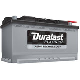 Batterie Duralast Platinum H8-AGM, format groupe 49, 900 CCA