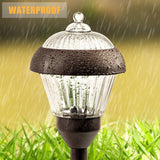 Lot de 4 lampes solaires pour allée Solpex à haute luminosité, lampes solaires en métal, 2 LED lumineuses, étanches IP65, éclairage de jardin solaire à allumage/extinction automatique pour allée, chemin et cour