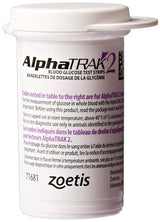 Bandeslettes de test de glycémie AlphaTRAK 2, boîte de 50