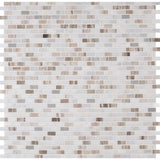 Mosaïque en marbre poli MSI Palisandro Mini Brick, 12 po x 12 po x 10 mm, montée sur filet (10 pi²/boîte)