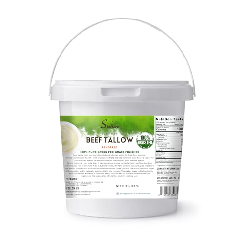 Suif de bœuf 100 % pur fondu, sans OGM, qualité alimentaire, 7 lb